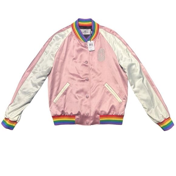 Authentic Coach Rainbow Souvenir Jacket Size M NWT - Picture 1 of 13